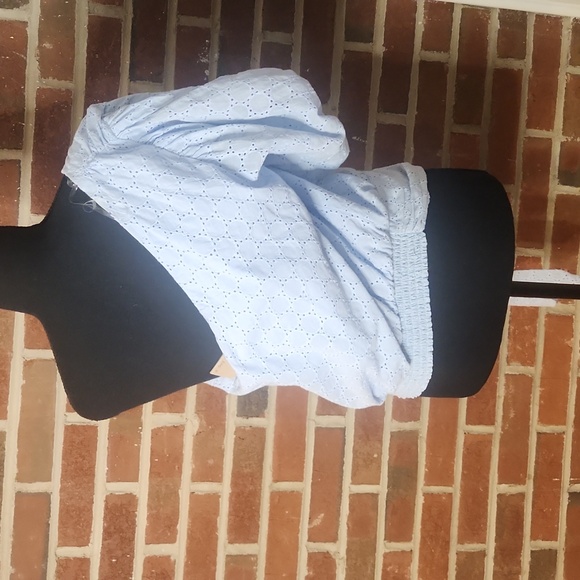 NWT Do + Be asymmetrical eyelet top  Large - Picture 2 of 11